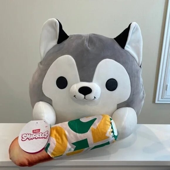 Zuru Other - NEW! 14” Nigel the Husky Dog Plush Soft Subway Sub Sandwich Snackles by Zuru NWT